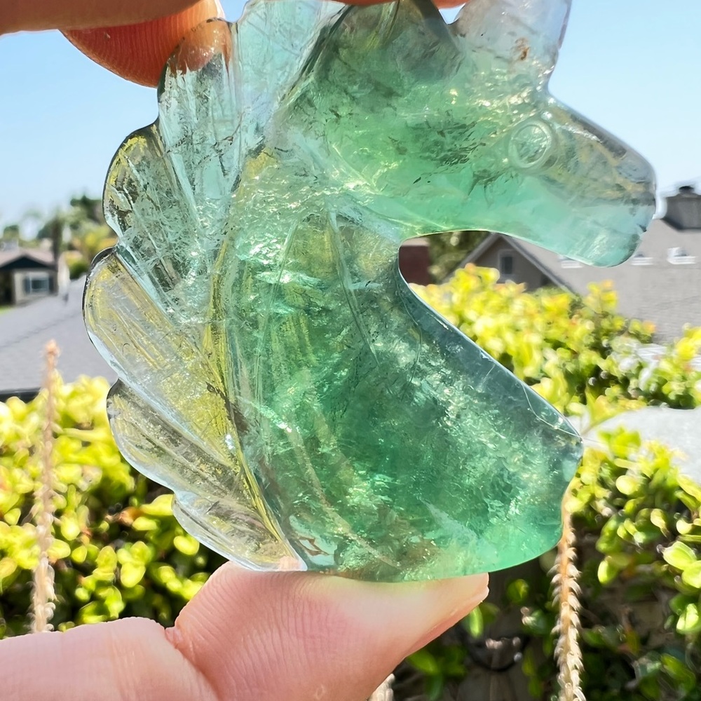 Green fluorite unicorn - Picture 3 of 3
